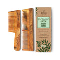 Nat Habit Neem Wood Comb | Hair Growth & Hairfall Control | Set of 2