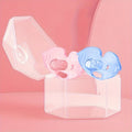 Babybond Anatomical Elephant Silicone Pacifier without Chain, One-Piece Design, Blue, Boilable and BPA-Free, Blue and Pink, 2 Pack