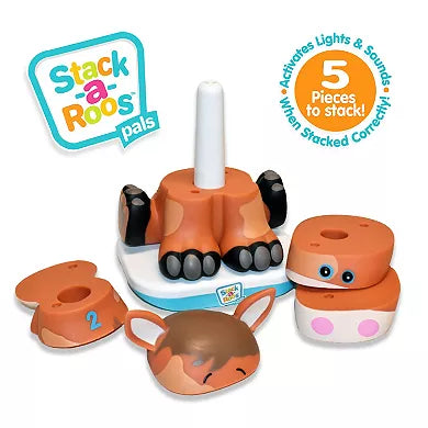 Stack-a-Roos Baby Horse, Barnyard Animal Stacking STEM Toy for Babies, Toddlers