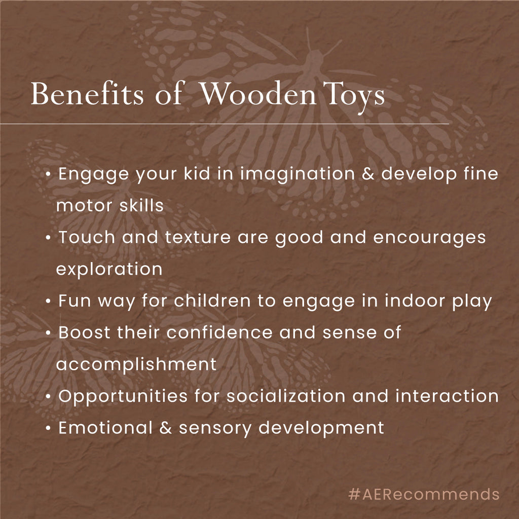 Birch and Bug Wooden Toys for Kids | Animal Toys | BPA Free | Set of 6