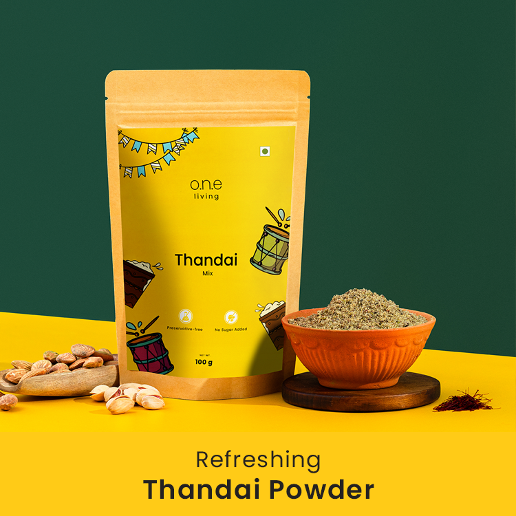 Natural Thandai Powder | 100 g | No Added Sugar | Protein-Rich
